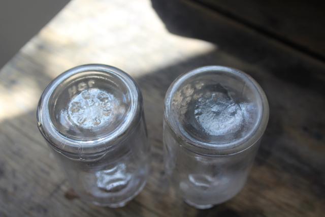 photo of old embossed glass bottles, antique apothecary pharmacy chemical bottle vintage lab glass #7