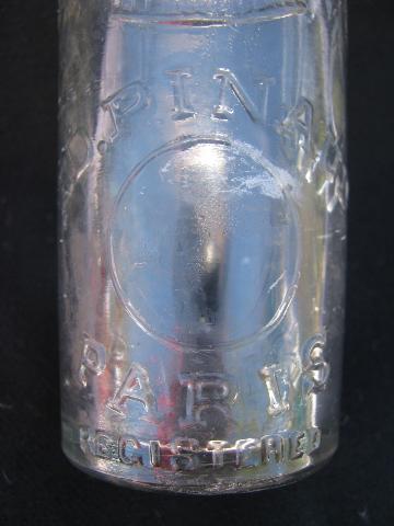 photo of old embossed glass medicine or perfume bottle, E D Pinaud - Paris #3