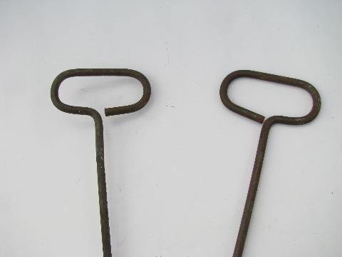 photo of old farm dairy primitive tools, milk and cream can churn stirrers stirring rods #3