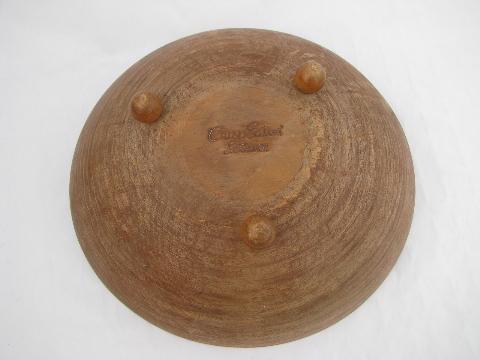 photo of old farm primitive wood bowl, vintage kitchenware #3