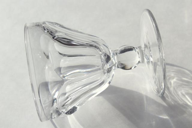 photo of old fashioned ice cream sundae glasses, vintage Heisey glass H in a diamond mark #3