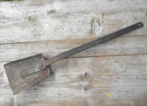 photo of old forged iron ashes/coals shovel fireplace hearth or wood stove tool #1