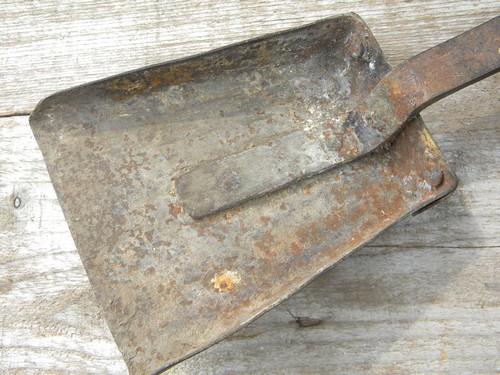 photo of old forged iron ashes/coals shovel fireplace hearth or wood stove tool #2