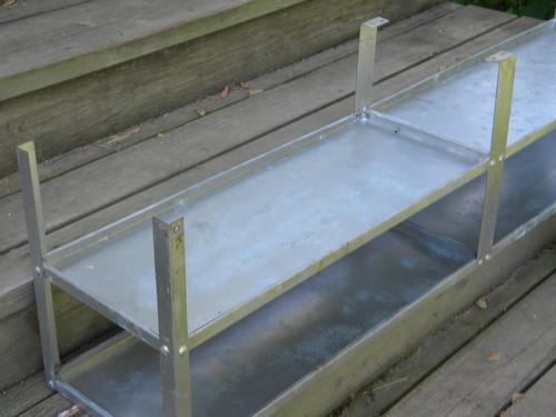 photo of old galvanized steel shelves for kitchen pantry or studio workshop #3