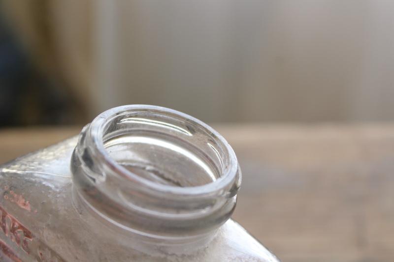 photo of old glass bottle Lake Shore Honey embossed honeycomb texture, 1930s vintage #6