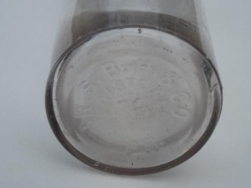 photo of old glass medicine bottle lot, clear & aqua glass antique vintage bottles #3