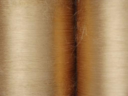 photo of old gold silk or rayon floss, silky satin embroidery or wrapping thread #3