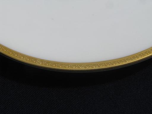 photo of old gold wedding band china cup and saucer set, Royal Doulton Delacourt #3