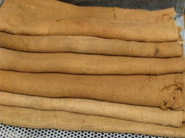 catalog photo of old gunny sacks for scarecrows / sack races, vintage burlap feed bags lot