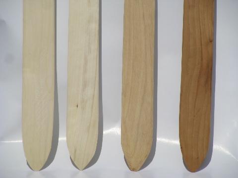 old handmade wood lefse sticks, from Wisconsin farm estate