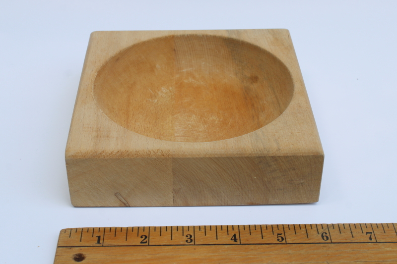 photo of old hardwood chopping block bowl for rocking chopper kitchen chef's knife blade  #1