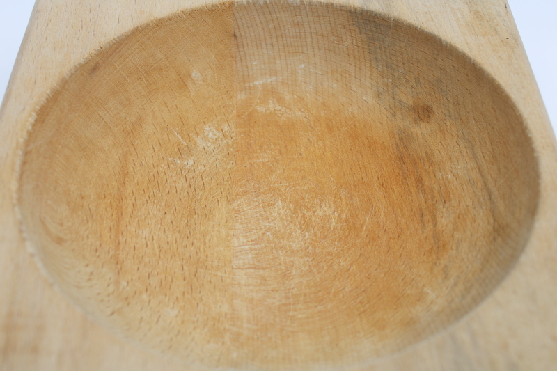 photo of old hardwood chopping block bowl for rocking chopper kitchen chef's knife blade #2