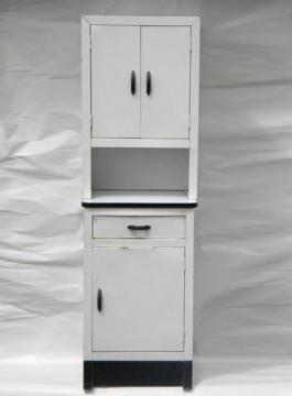 catalog photo of old hoosier vintage deco enamel kitchen pantry cupboard/cabinet