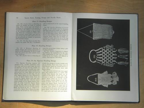 photo of old how to macrame book w/ projects - belts, purses etc. 1940s vintage #3