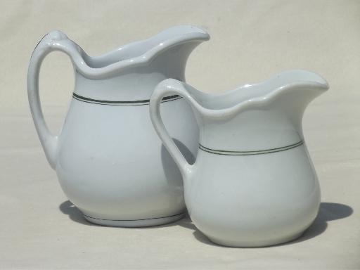 photo of old ironstone china pitchers, fortuna juvat audaces motto coat of arms #3