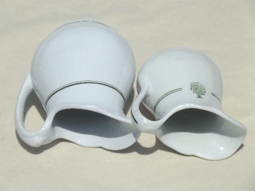 photo of old ironstone china pitchers, fortuna juvat audaces motto coat of arms #5