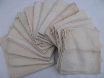 catalog photo of old kitchen dishtowels, genuine vintage cotton flour sack feedsack towels