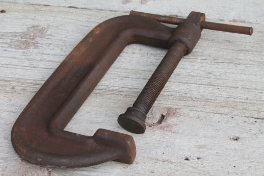 photo of old large C clamp, 6 #3