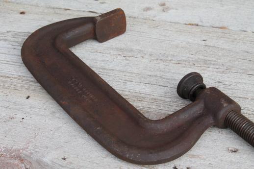 photo of old large C clamp, 6 #6