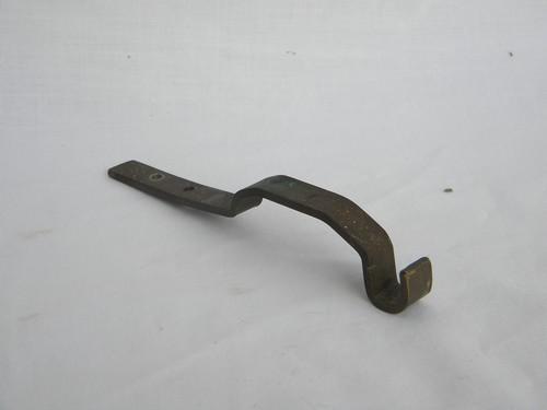 photo of old porch hook for hanging flowers / bird feeders, solid brass #1