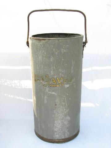 photo of old primitive antique DeLaval cream can / bucket from farm dairy #1