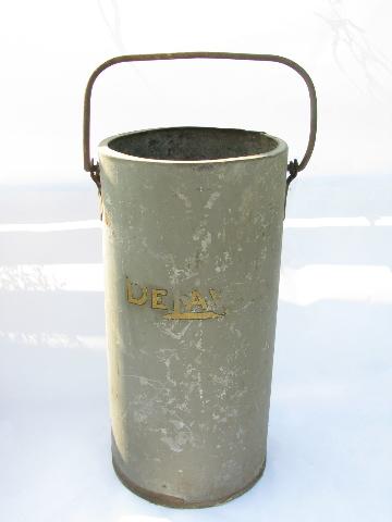 photo of old primitive antique DeLaval cream can / bucket from farm dairy #3