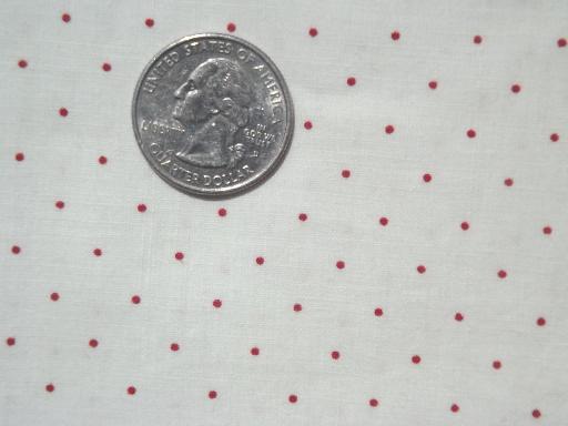 photo of old red white & blue quilting fabric lot, cotton prints & solid color fabric #4