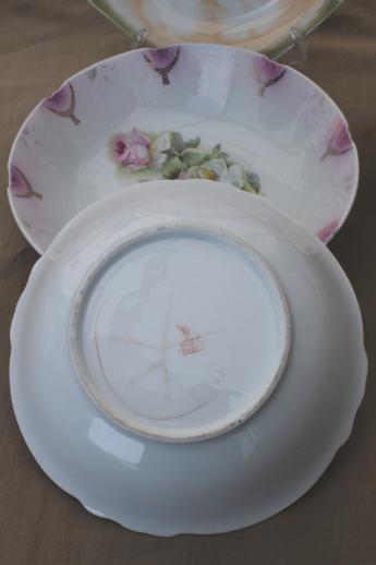 photo of old rose pattern vintage china serving bowls, roses floral antique china #11