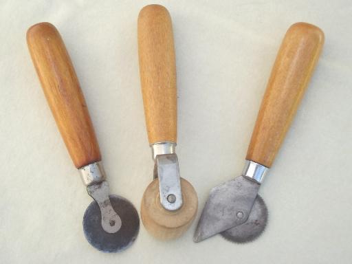 photo of old rotary cutting blade wheels, vintage wallpaper paper hanger tools #2