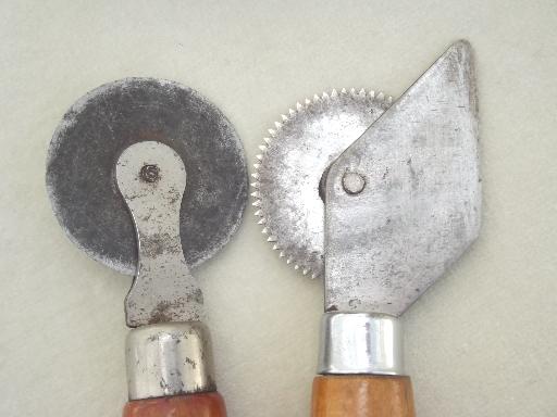 photo of old rotary cutting blade wheels, vintage wallpaper paper hanger tools #4