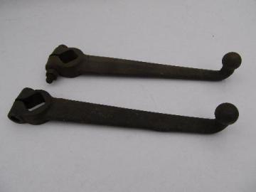 catalog photo of old shock absorber arms early auto vintage wall hooks