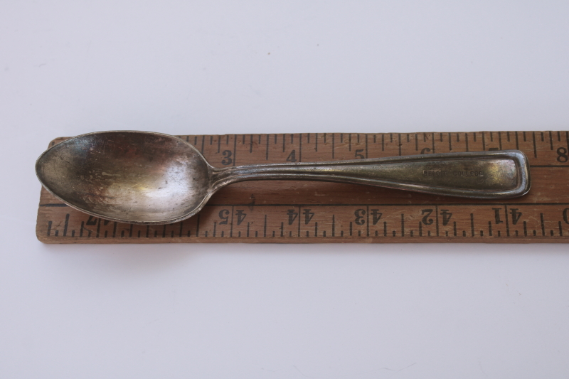 photo of old silver plated fruit spoon Exchange Hotel Montgomery Alabama, antique silverware  #2