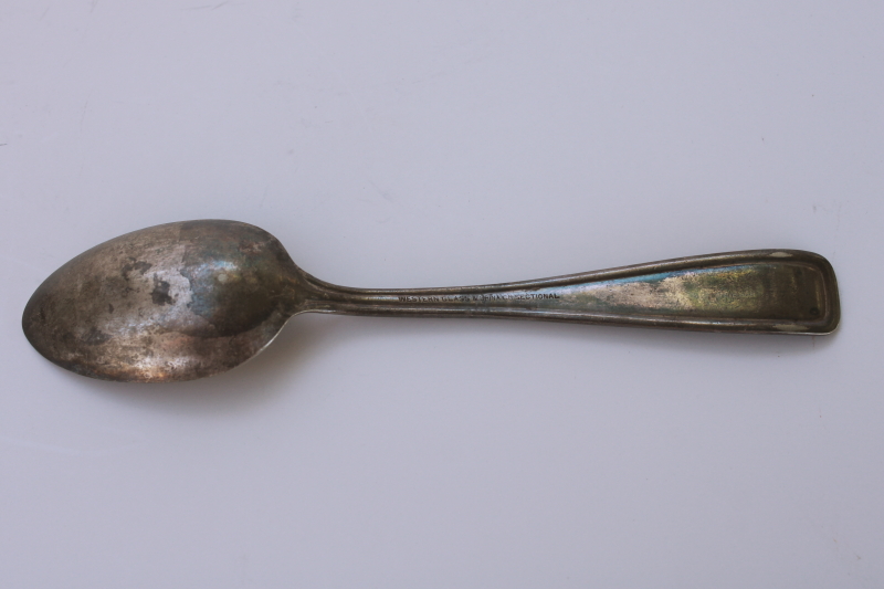 photo of old silver plated fruit spoon Exchange Hotel Montgomery Alabama, antique silverware  #4