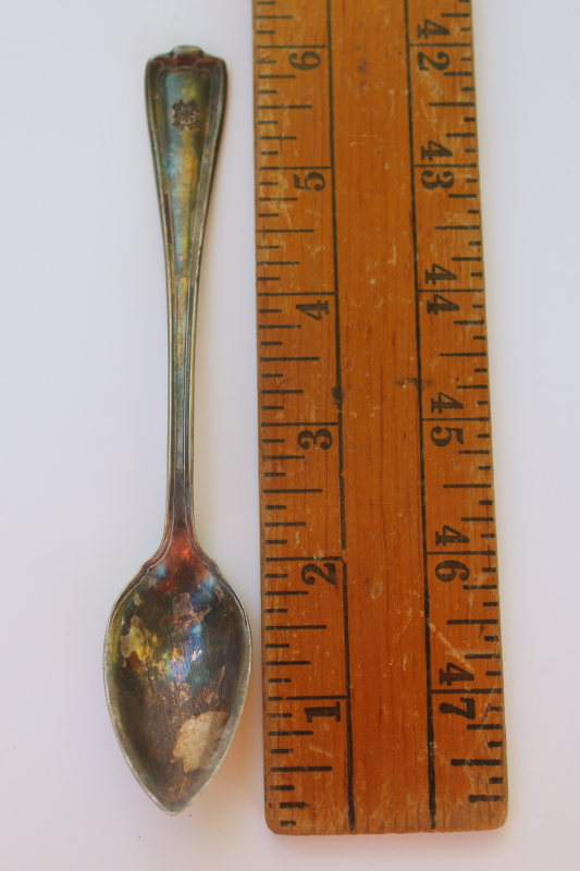 photo of old silver plated fruit spoon Exchange Hotel Montgomery Alabama, antique silverware  #1