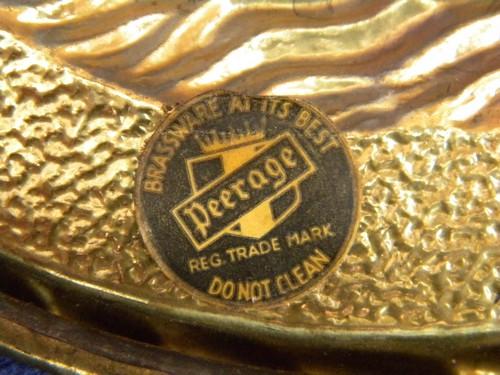 photo of old solid brass Dawn Treader vintage, dragon ship wall medallions - England #3