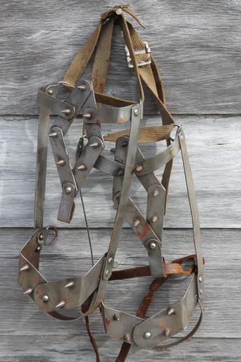 photo of old steel  crampons, vintage Fit-U adjustable strap on ice cleats mountain climbing #1