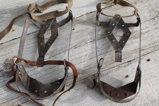 photo of old steel  crampons, vintage Fit-U adjustable strap on ice cleats mountain climbing #3