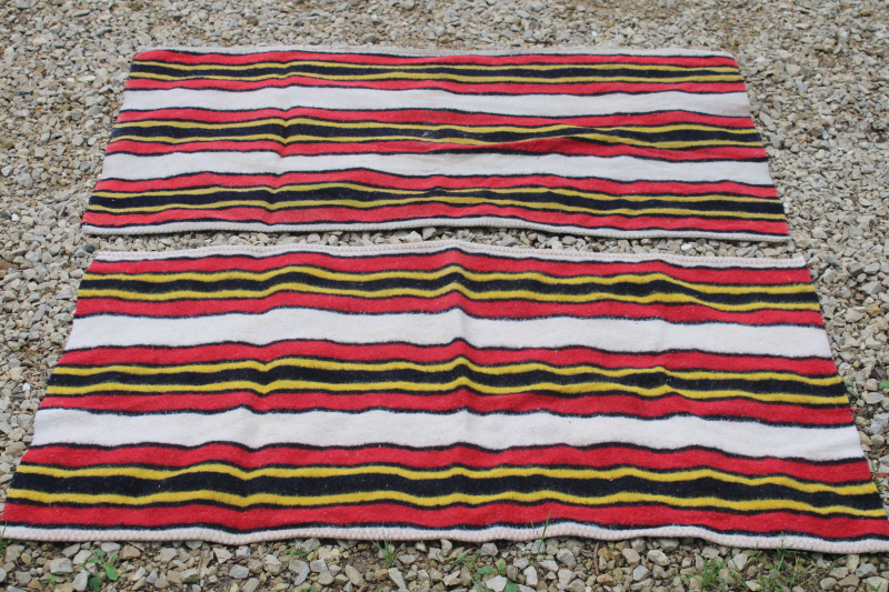 photo of old striped wool saddle blankets, vintage fabric remnants for western decor projects, sewing bags?  #6