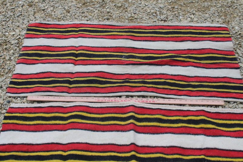 photo of old striped wool saddle blankets, vintage fabric remnants for western decor projects, sewing bags?  #7