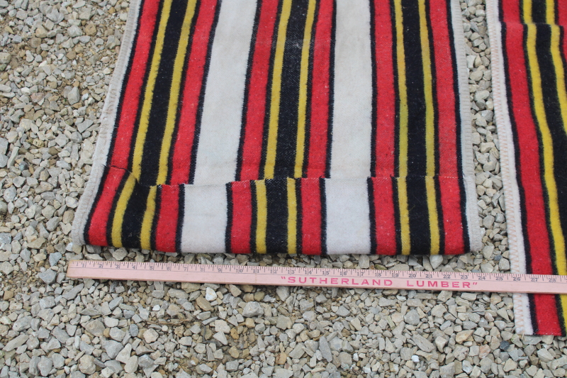 photo of old striped wool saddle blankets, vintage fabric remnants for western decor projects, sewing bags?  #8