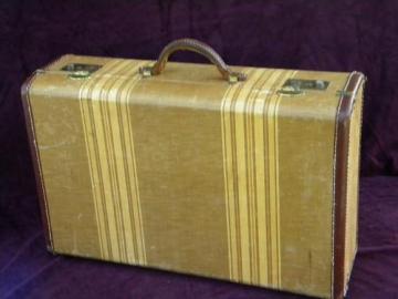 catalog photo of old suitcase or luggage w/leather handle 1920s/1930s vintage