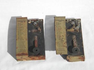 catalog photo of old toy Western Union radio/telegraph keys w/Morse code chart for parts