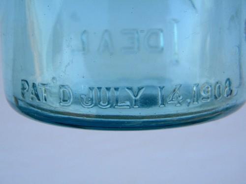 photo of old vintage aqua blue green glass fruit jars lot, antique canisters, lightning bail lids #4