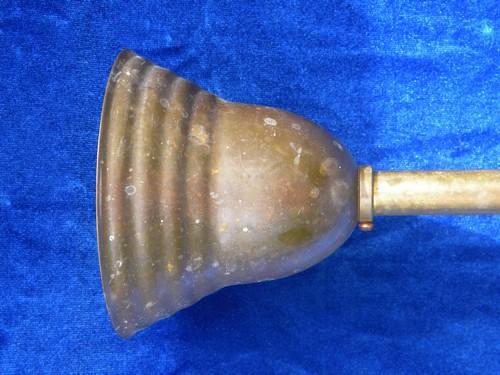 photo of old vintage lighting pendant light with schoolhouse glass shade #4