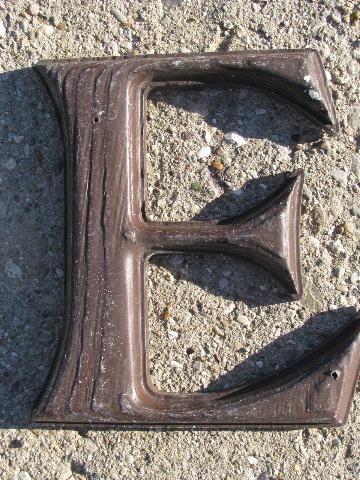 photo of old vintage store sign letters, huge assorted wall art display lot #5