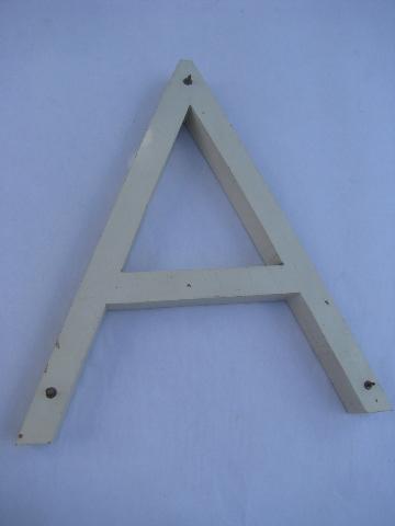 photo of old vintage store sign wood letters, assorted lot for wall art display #3