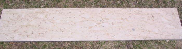 photo of vintage white marble slab for mantle #1