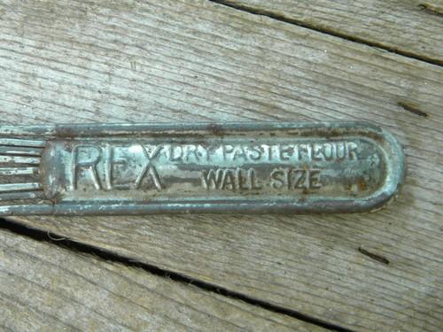 photo of old wire advertising tool for Rex wallpaper paste The Patent Cereals Co #2