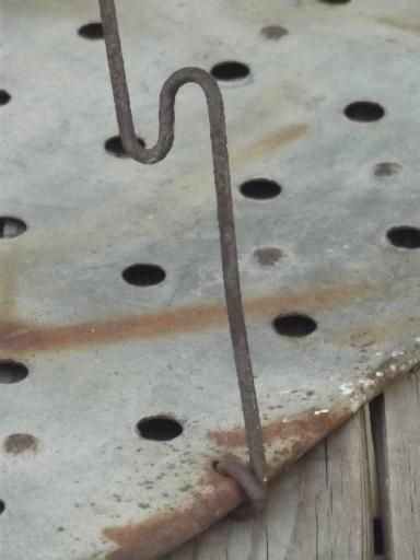 photo of old wire handle metal rack to hold canning jars in vintage wash boiler tub #6