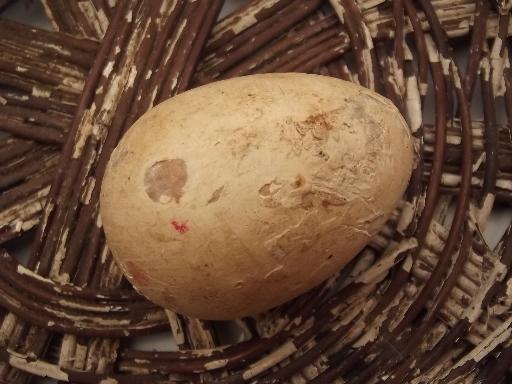 photo of old wood nest eggs collection, rustic primitive vintage wooden eggs lot  #2